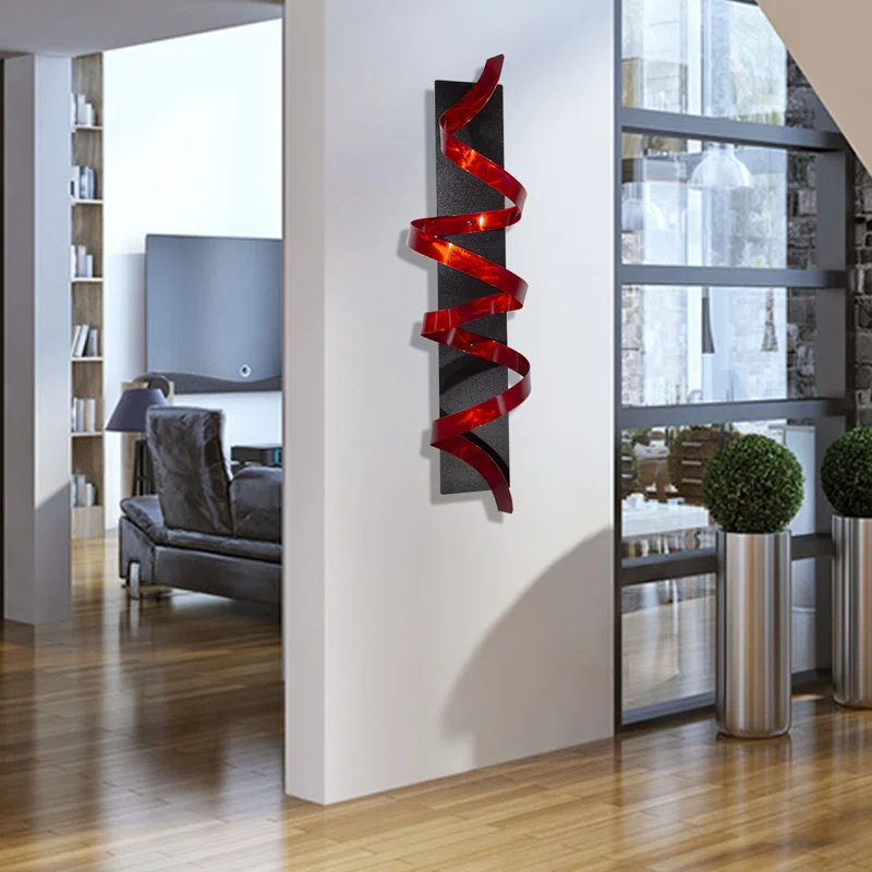 Orren Ellis Handmade Glam Abstract Wall Decor on Metal