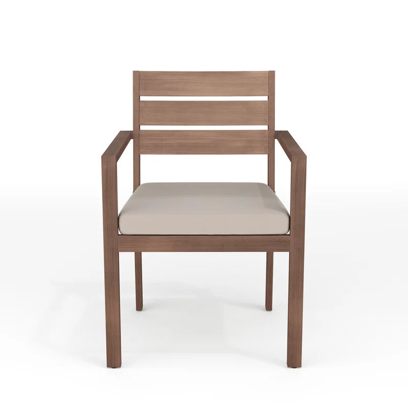 Martha Stewart Martha Stewart Bedford All-Weather Stacking Patio Dining Armchair With Seat Cushion