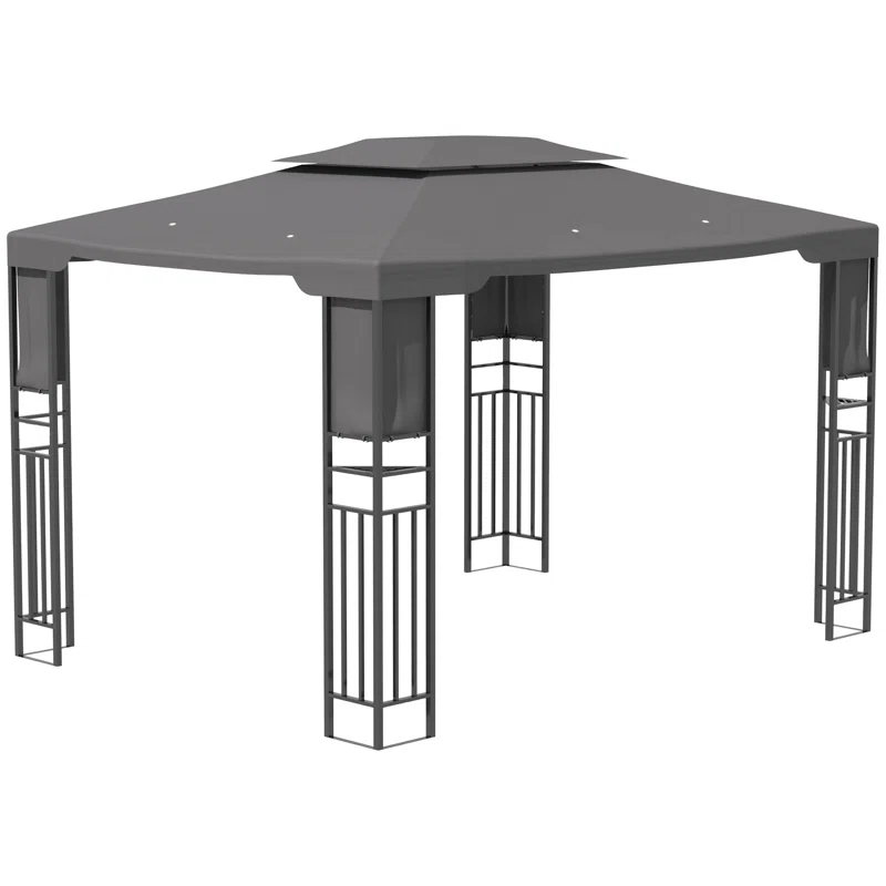 Outsunny 13 Ft. W x 10 Ft. D Steel Patio Gazebo