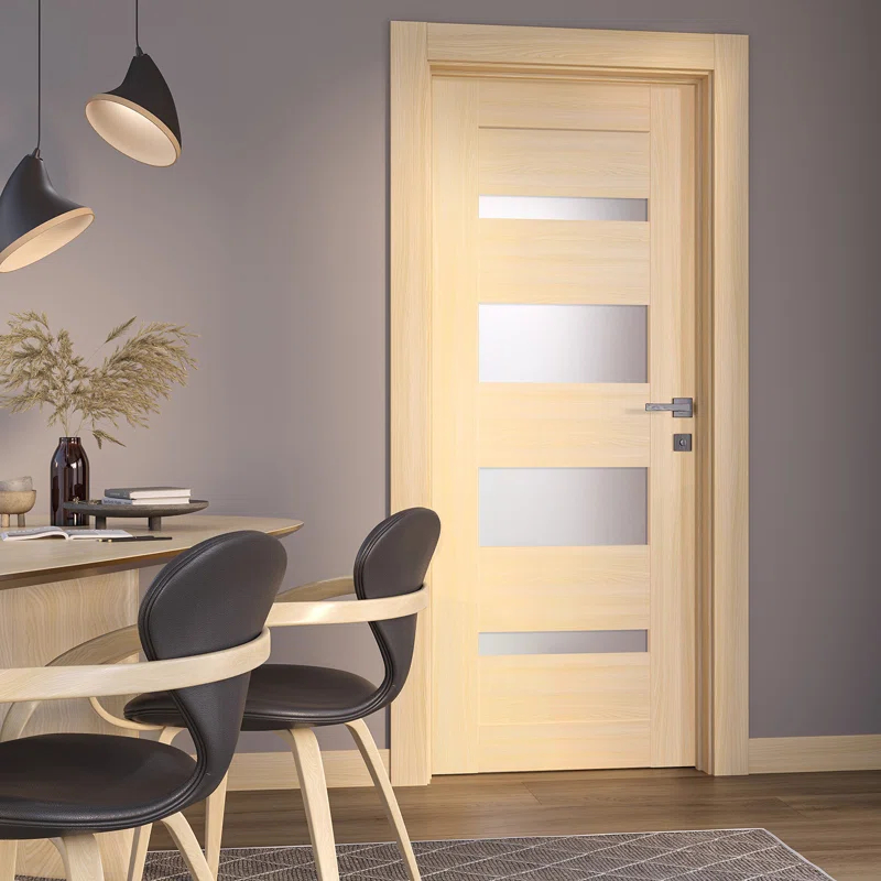 Belldinni Avon 07-01 Manufactured Wood Frosted Glass Paneled Prefinished Interior Door Slab