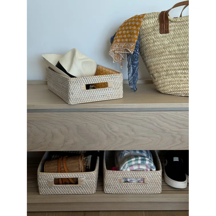 Rosecliff Heights Bavan Rattan Basket & Reviews | AllModern