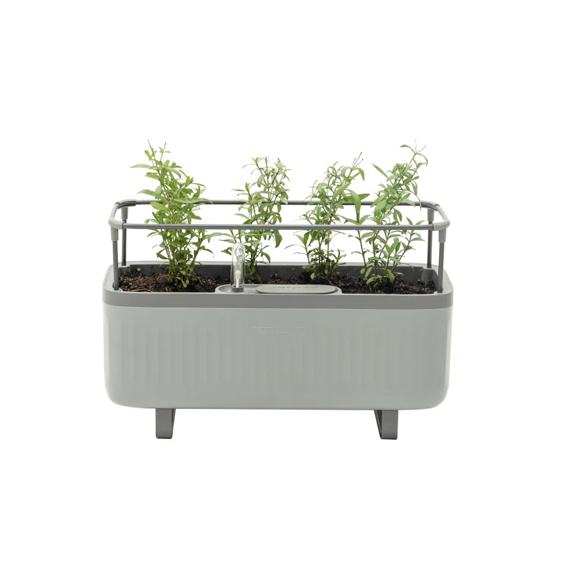 Vego Garden Mini Herb Plastic Outdoor Pot Planter with Trellis