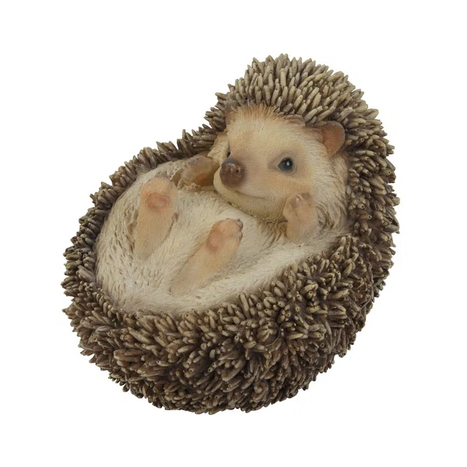 Hi-Line Gift Ltd. Hedgehog On Back Statue