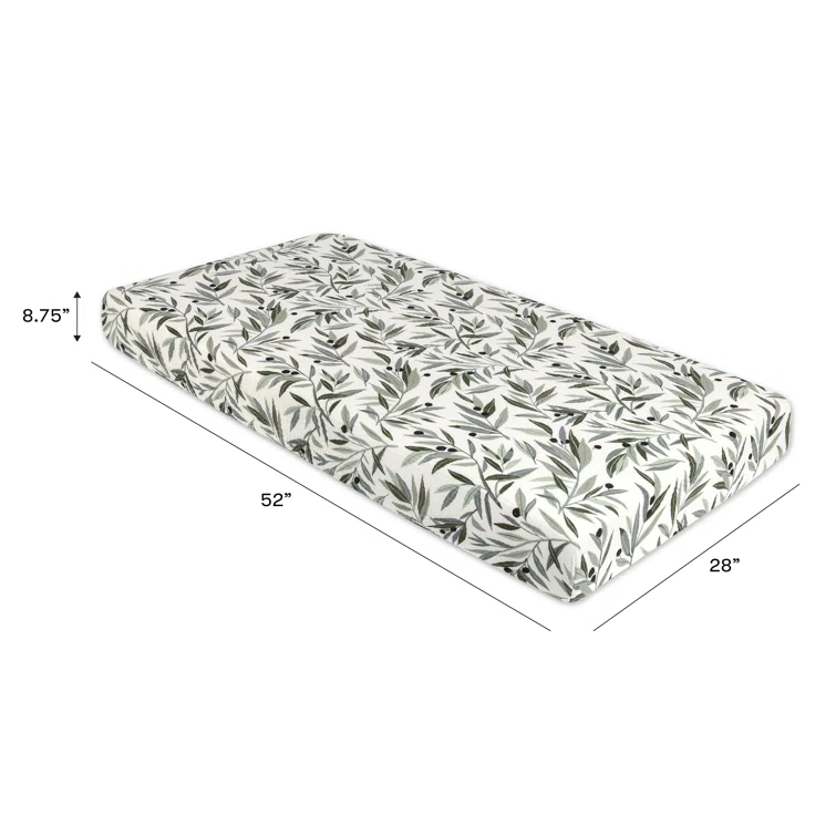 Olive Branches Fitted Crib Sheet