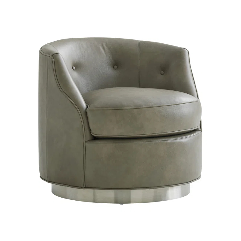 Avondale Piper Leather Swivel Chair