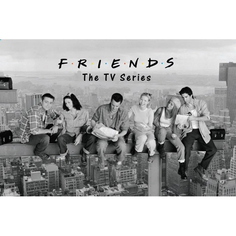 Buy Art For Less " Friends TV Show On A Beam Over New York Rachel Joey Phoebe Monica Chandler Ross "