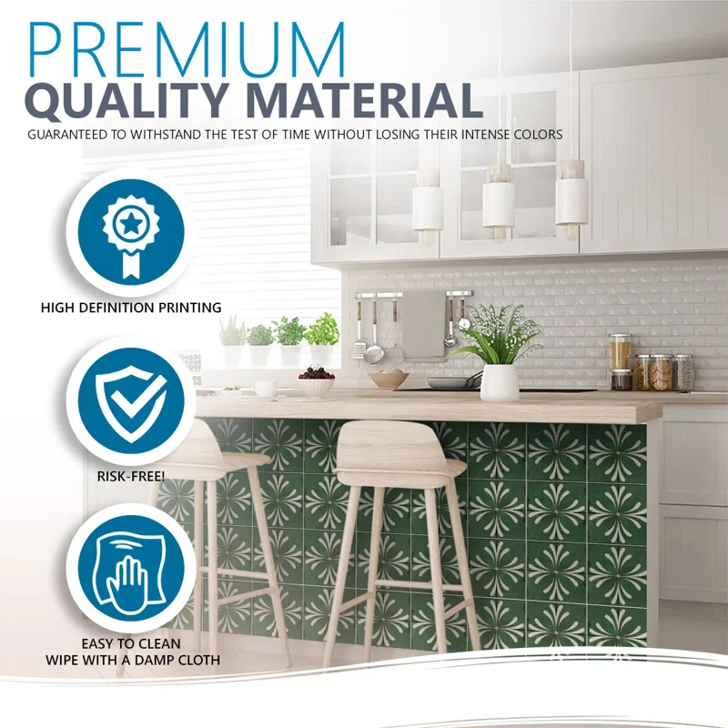 Mi Alma 8'' W x 8'' L Vinyl Peel and Stick Mosaic Tile (Set of 24)