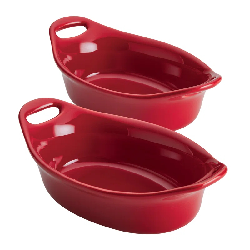 Rachael Ray Rachael Ray Ceramics Oval Au Gratin Baker Set (Set of 2)