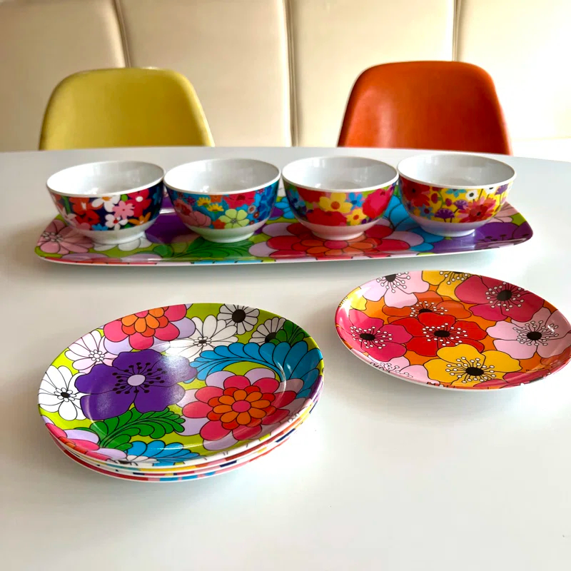 French Bull French Bull 6.5" Floral Appetizer Plate (Set of 6)