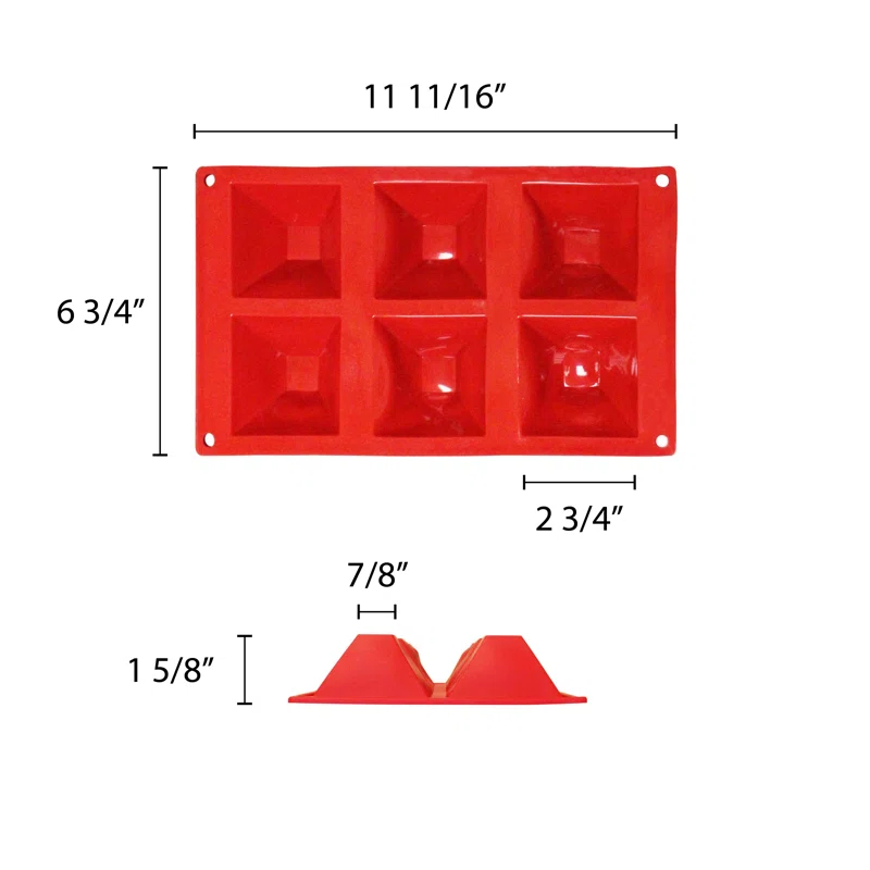 Thunder Group Inc. Thunder Group Inc. 6 Cup Non-Stick Silicone Mold with Lid