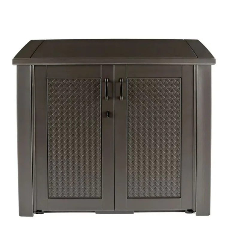 CG INTERNATIONAL TRADING 123 Gallon Water Resistant Lockable Deck Box in Brown | Wayfair