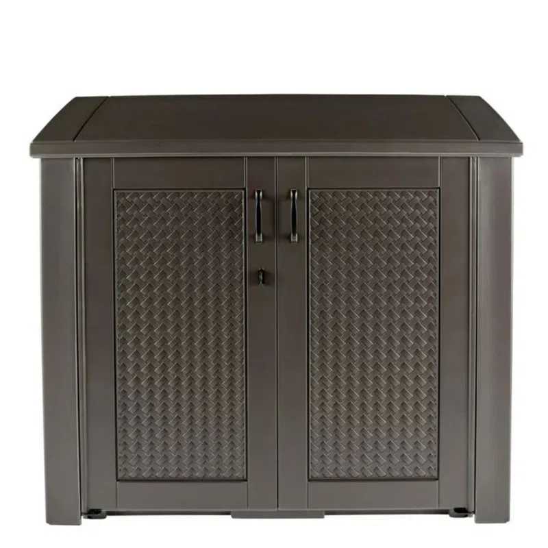 CG INTERNATIONAL TRADING 123 Gallon Water Resistant Lockable Deck Box in Brown | Wayfair