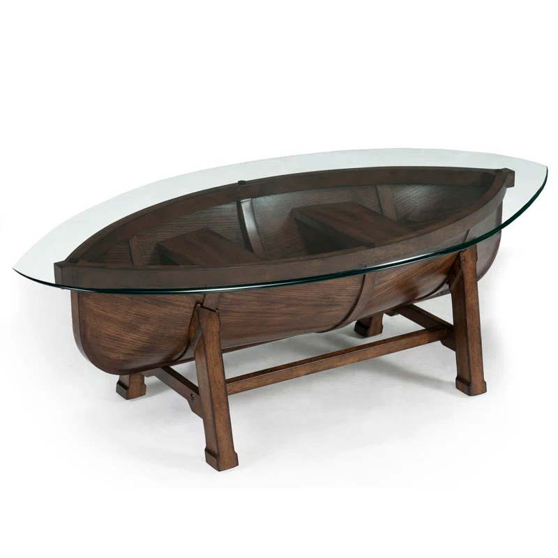 Longshore Tides Bartulio Glass Top Coffee Table