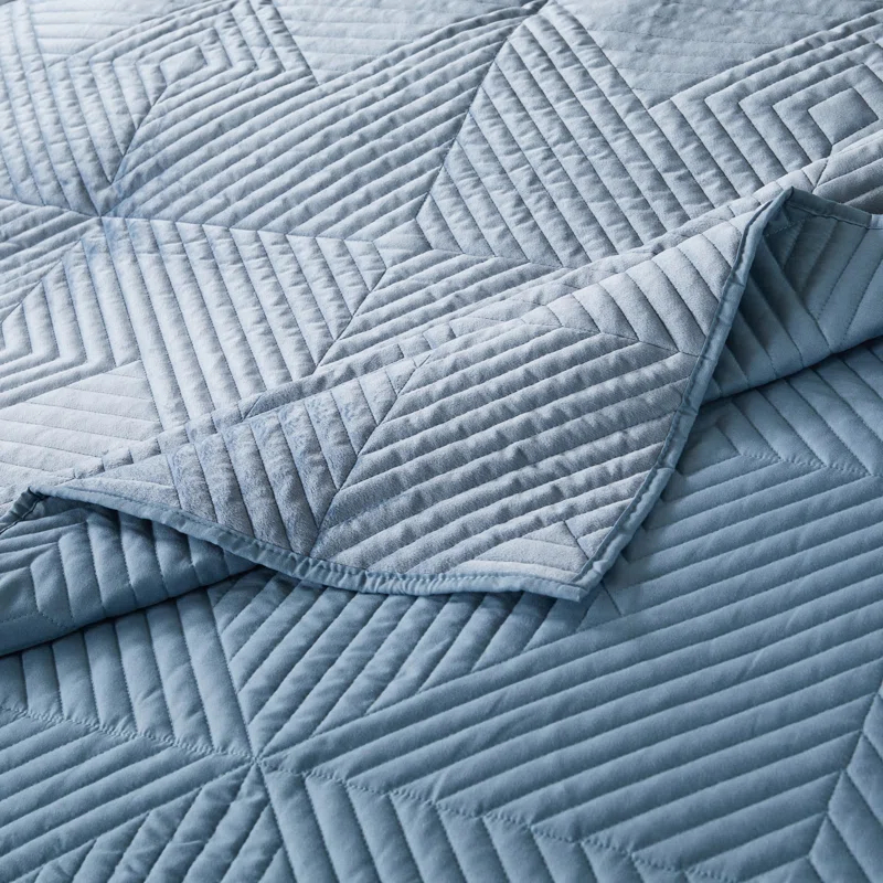 Greenland Home Fashions Riviera Velvet Quilted Throw