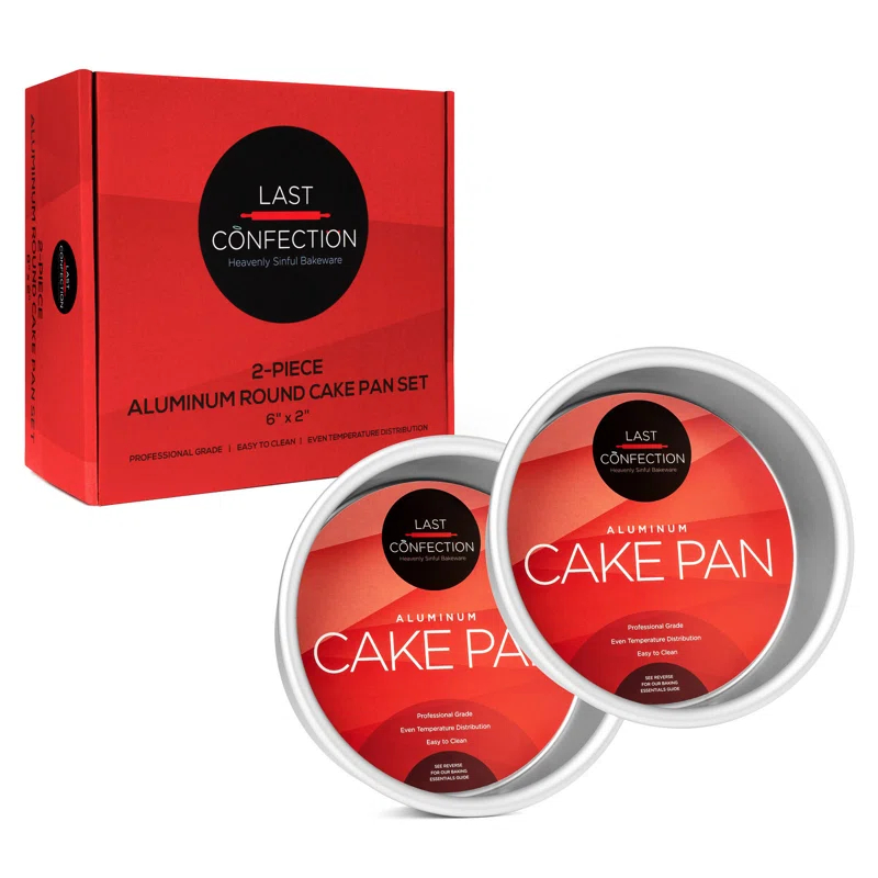 Last Confection 2 Piece Aluminum Bakeware Set, 6" x 2" Deep