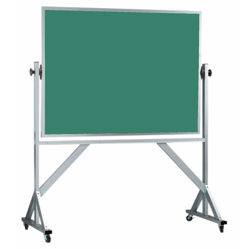 AARCO Freestanding Porcelain Reversible Medium - 4' - 6' Chalkboard