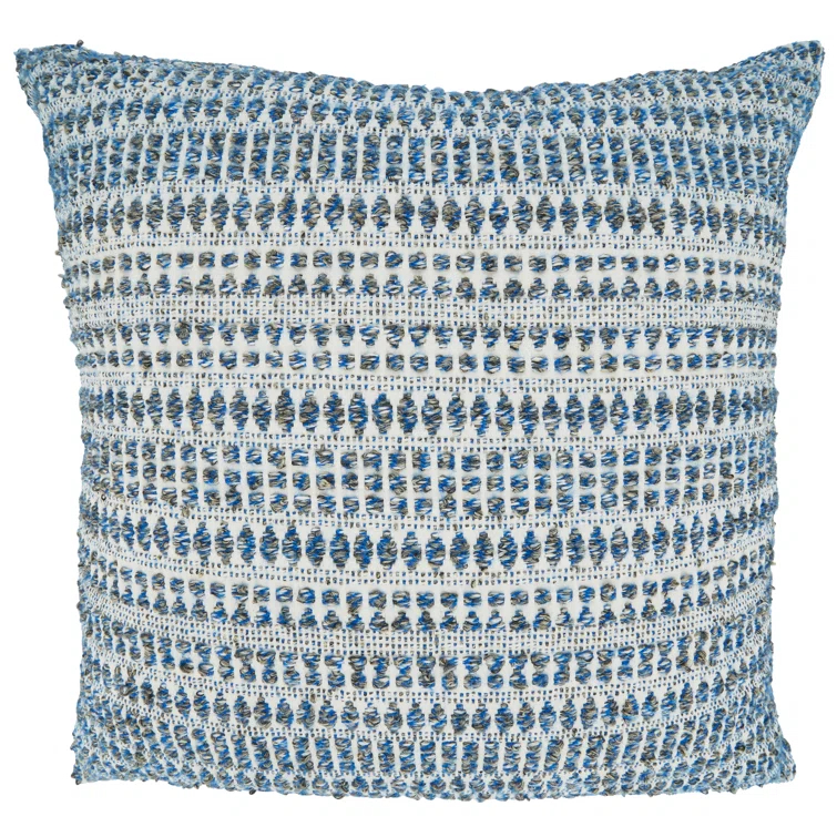 Saro Celeste Collection Geometric Cotton Blend Throw Pillow