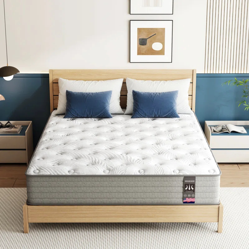 Alwyn Home Alwyn Home Cool 12" Hybrid Mattress Medium Firm Gel Memory Foam Mattress-10-Year Warranty- 100 Night Trial