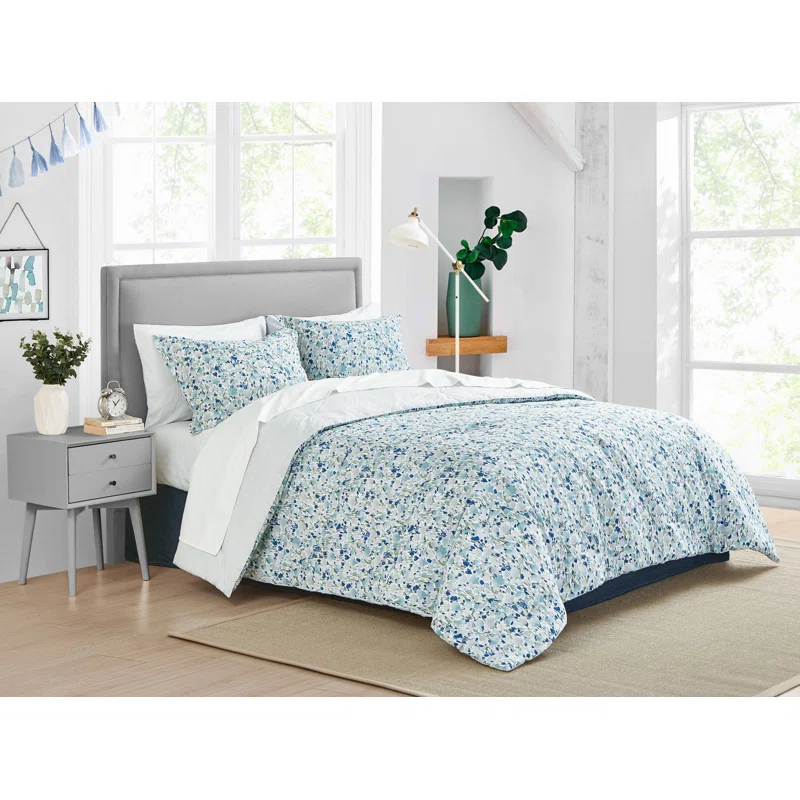 Poppy & Fritz Standard Cotton Reversible Duvet Cover Set