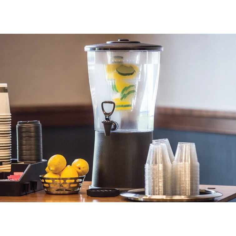 Service Ideas Round Plastic 384 Oz. Beverage Dispenser