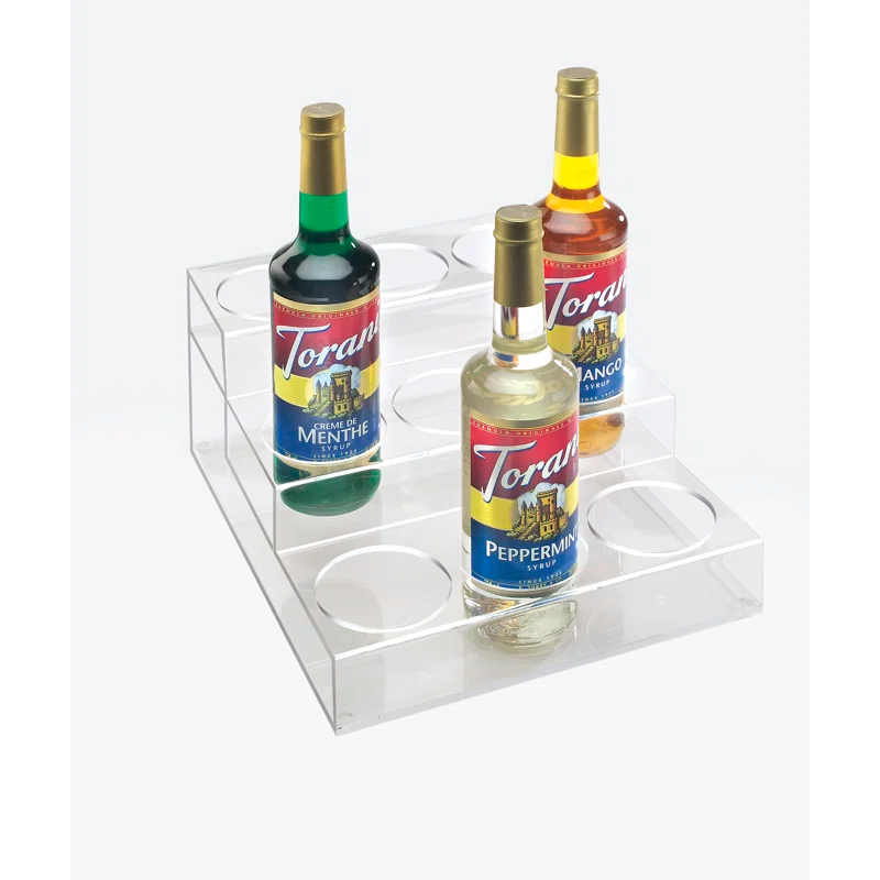 Clear Acrylic 3 Tier - 9 Bottle Organizer