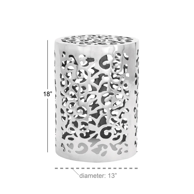 World Menagerie Alesia Aluminum Accent Stool