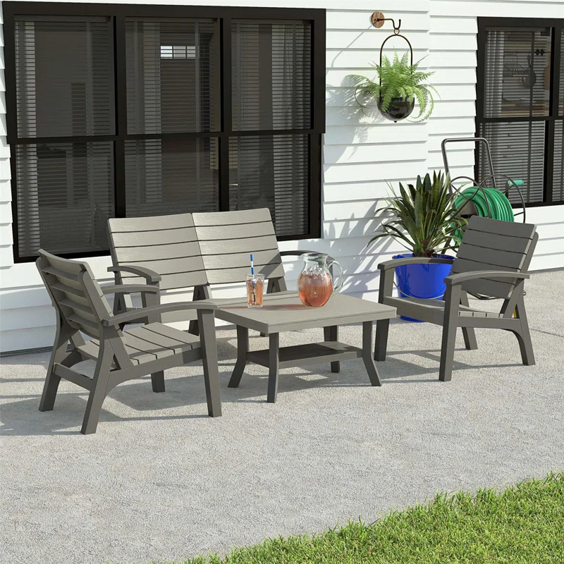 COSCO COSCO 4-Piece Resin Outdoor Conversation Set