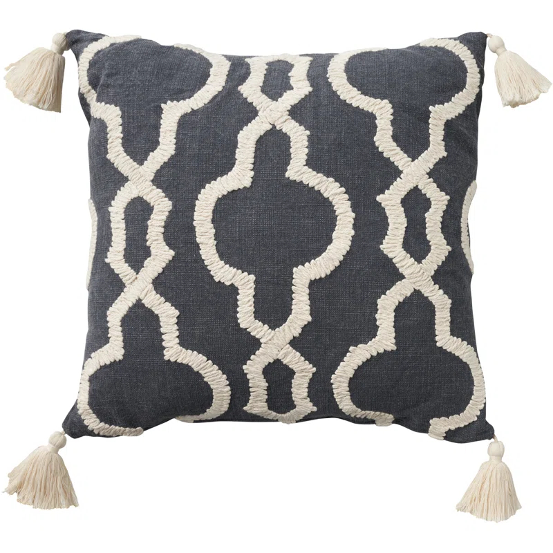 Mina Victory Tassels Cotton Pillow Cover