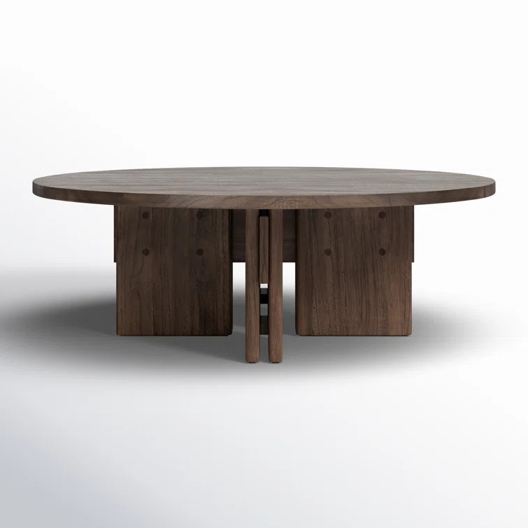 Robertson 48" Toasted Brown Teak Round Outdoor Coffee Table