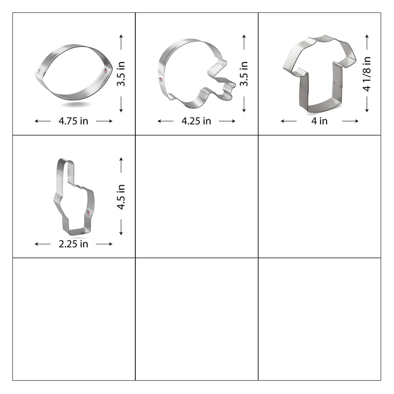CookieCutter.com CookieCutter.com 4 -Piece Non-Stick Cookie Cutter