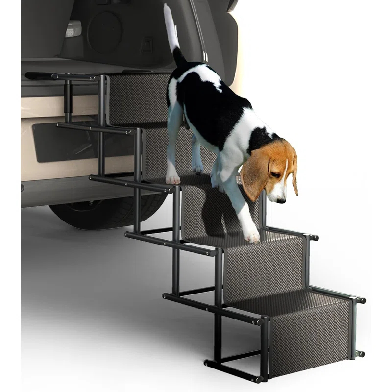 Dog Car Ramp, Portable Dog Steps Ladder, Foldable Dog Stairs With Non-Slip Surface