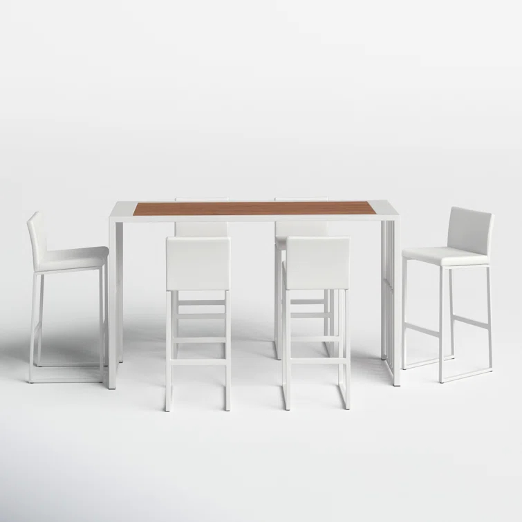 Jarrod 71'' Rectangular 6 - Person Outdoor Dining Set