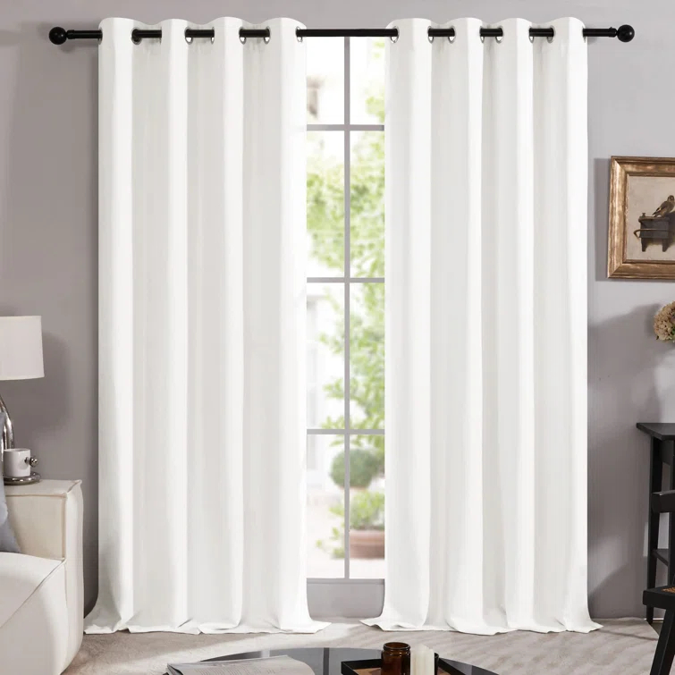Deconovo Deconovo 100 Percent Blackout with Liner Grommet Curtain Panel Pair (Set of 2)