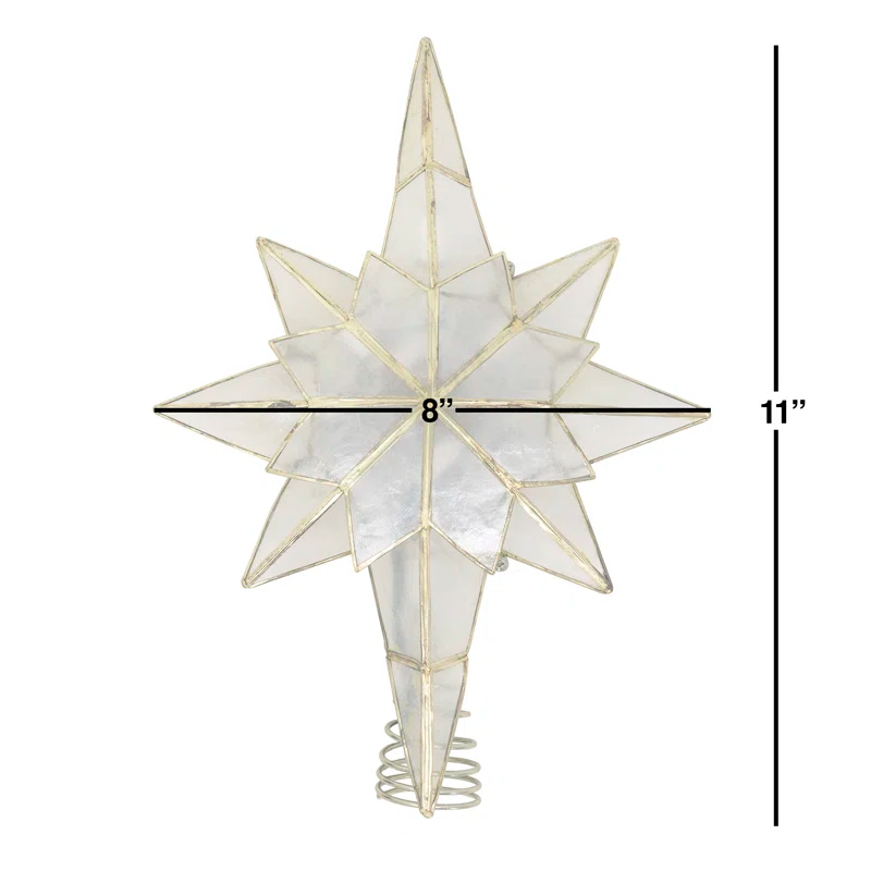 Kurt Adler Metal Astrology & Stars Tree Topper - Lighted