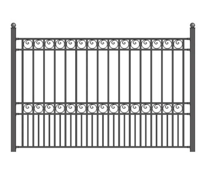 ALEKO Paris 60'' H x 96'' W Black Metal Fencing