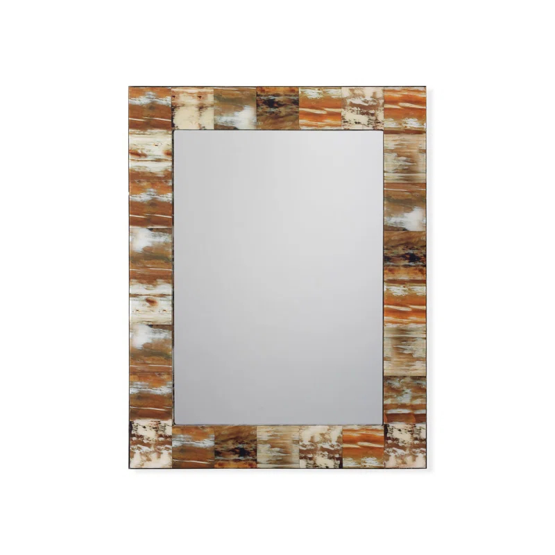 Wood Flat Wall Mirror
