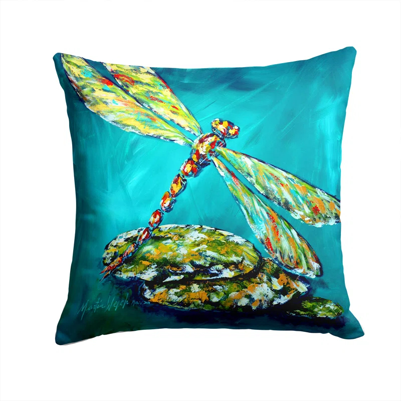 Caroline's Treasures Dragonfly Indoor/Outdoor Reversible Throw Pillow