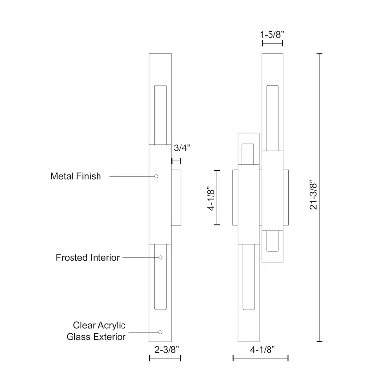 Kuzco Lighting Martelo Steel LED Wallchiere