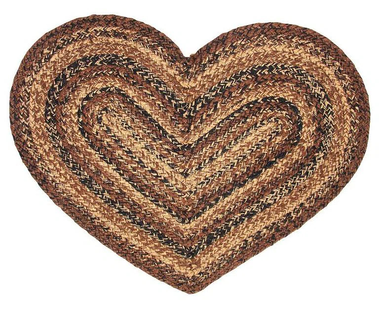 IHF Home Decor Cappuccino Heart Rug