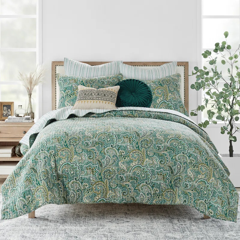 Levtex home Kimpton Green King Quilt Set