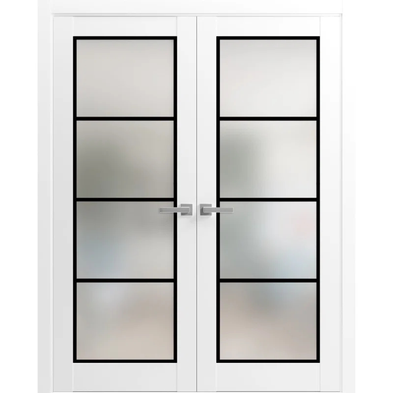SARTODOORS 2132 Solid + Manufactured Wood Paneled French Doors