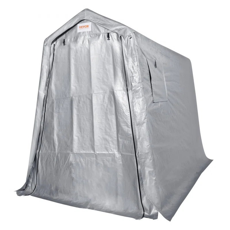 VEVOR Heavy Duty Waterproof 6 ft. W x 8 ft. D Polyethylene Portable Storage Shed | Wayfair
