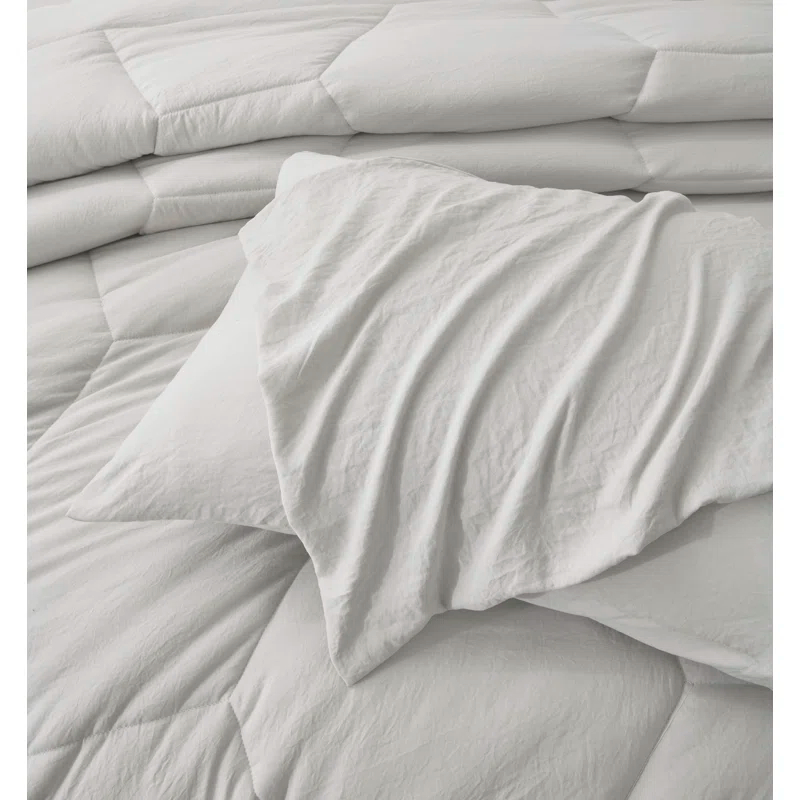 Washed Microfiber Bedding Standard Comforter Set