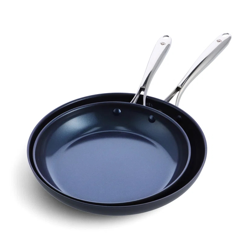 Blue Diamond Hard Anodized Nonstick 2pc Fry Pan Set, 10" & 12"