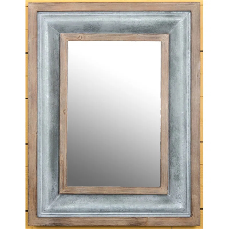 Seasonal Abode Wood Flat Wall Mirror