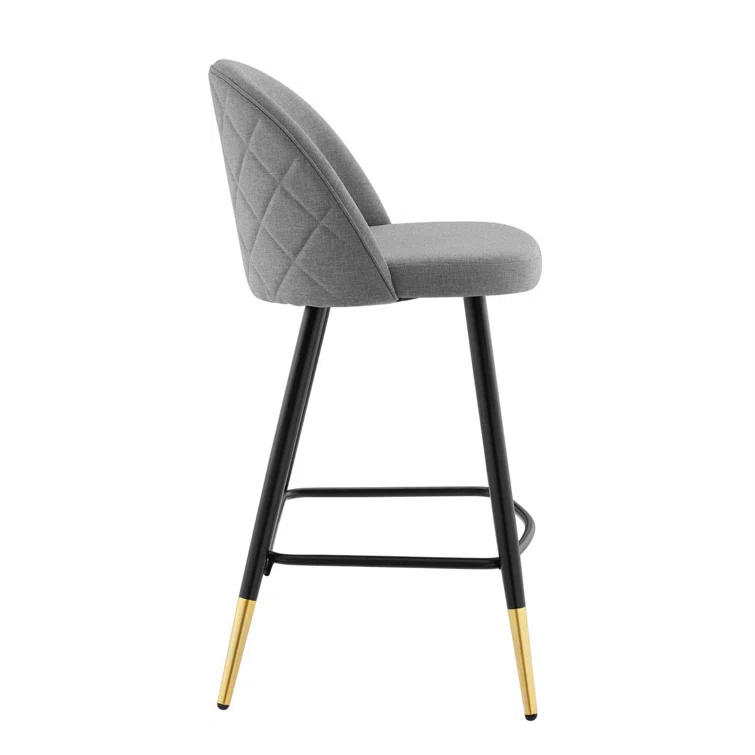 Everly Quinn Cordial Performance Velvet Counter Stools (Set of 2)