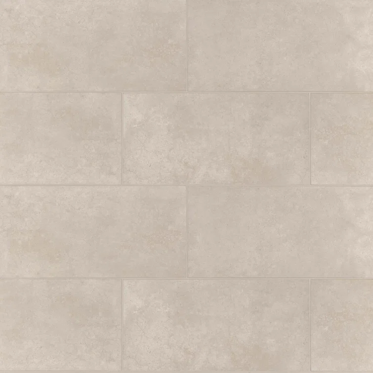 Bedrosians Materika 12" x 24" Porcelain Concrete Look Wall & Floor Tile (Set of 6)