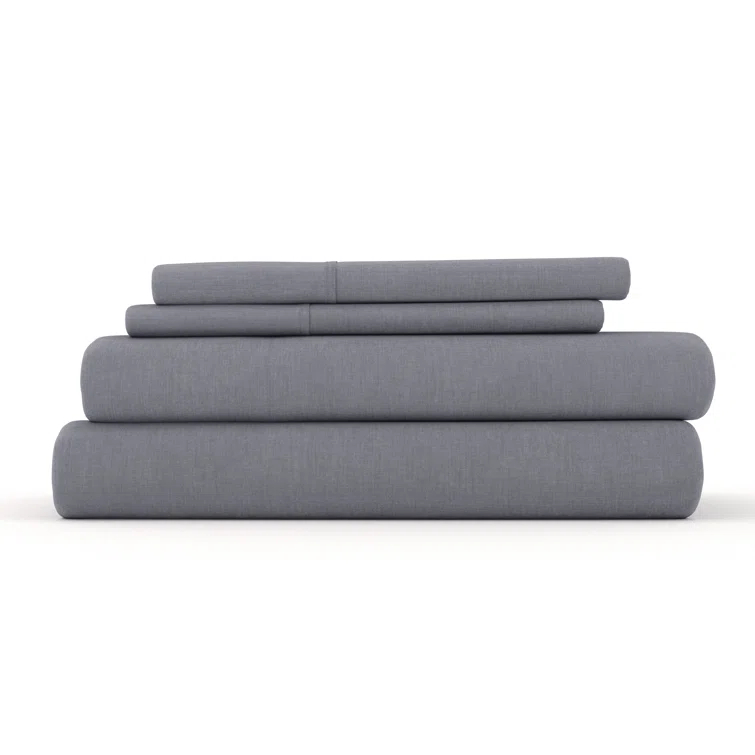 Linen Bamboo-Blend Breathable Luxury Bed Sheet Set