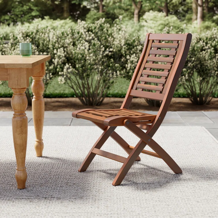 Kinsler Eucalyptus Folding Patio Side Chair (Set of 2)
