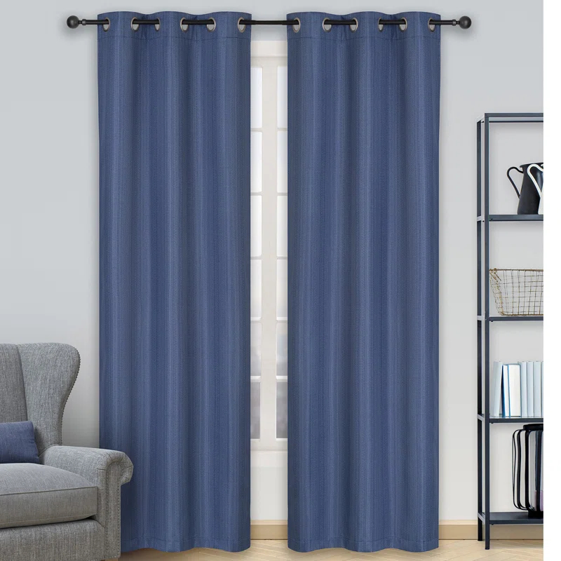 Safdie & Co. Inc. Polyester Room Darkening Curtain Pair (Set of 2)